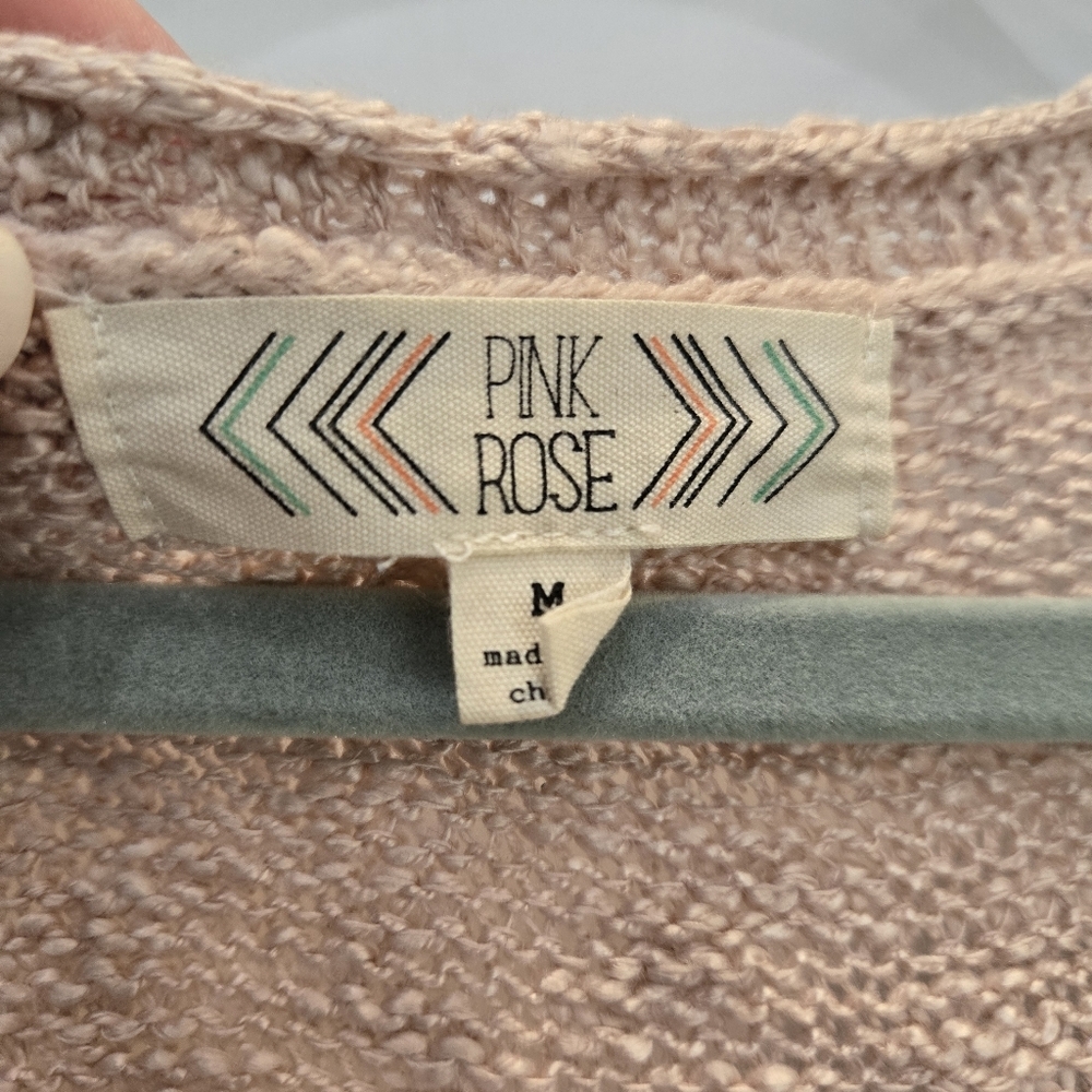 Pink Rose Dusty Pink Cold-Shoulder Long Sleeve Top - Picture 3 of 5